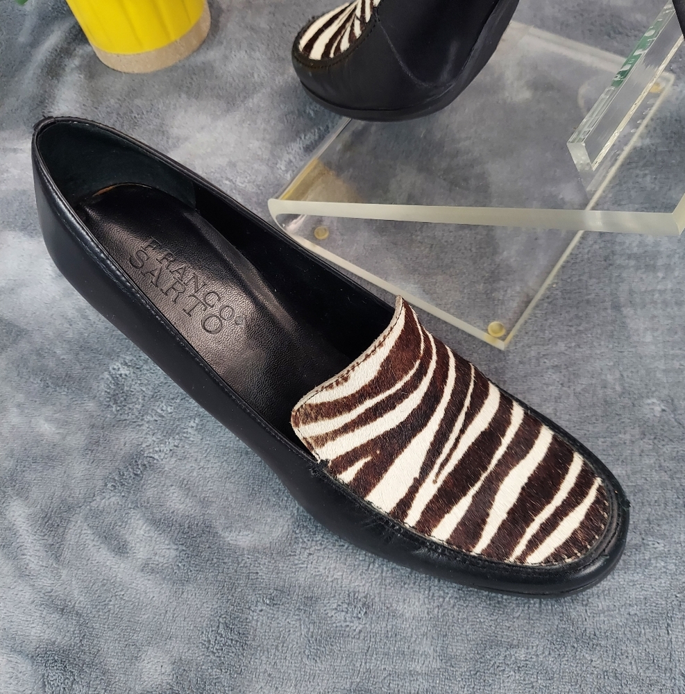 Franco Sarto Zebra Print Pumps, Women's Sz 9 - Picture 4 of 12